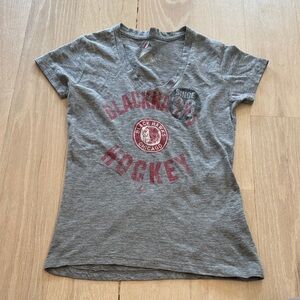 Gray Chicago Blackhawks Hockey T-Shirt